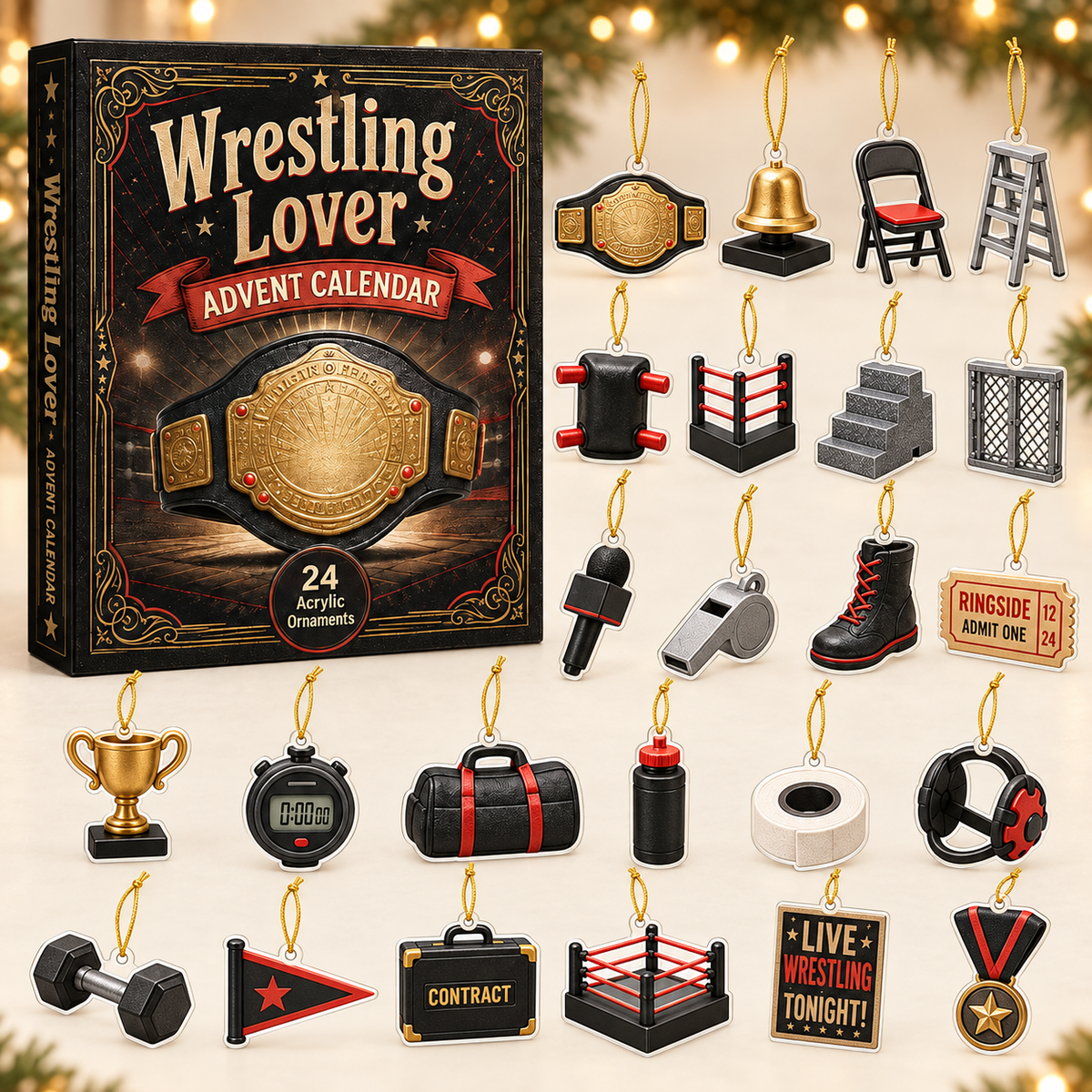 Wrestling Lover Advent Calendar 2026 - 24-Day Festive Countdown, Acrylic Charms Blind Box - Gift For Sport Lovers a554de9e-d2e5-48b0-826d-3706509ff1c3-wrestling-box-chamrs.png