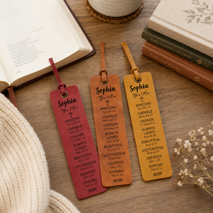 Personalized Bookmarks for Women, Christian Gifts for Women, Engraved Leather Bookmark Religious Gifts for Women, Christian Bookmarks a571a506-da95-42f2-b2a6-e41a8eec7c42-banner-1.png