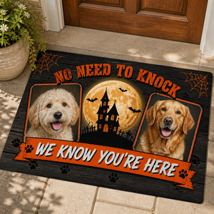 Halloween Pet Photo Doormat - No Need To Knock - Personalized Doormat a5765852-0477-4a52-a1a9-27882afc8bf4.png
