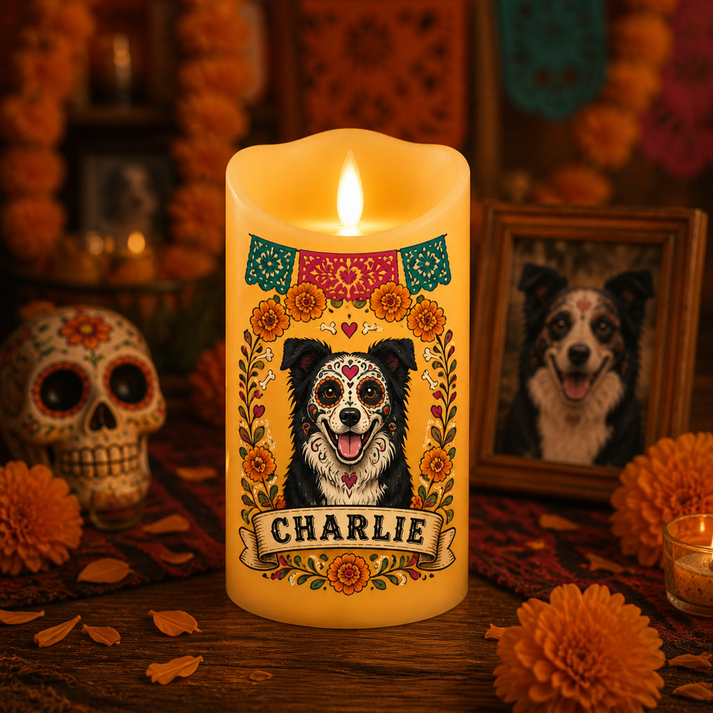 Custom Pet Sugar Skull Portrait LED Memorial Candle - Personalized Custom Led Flameless Candle a584bb1a-e7f0-46e7-9244-424ff775ea27.jpg