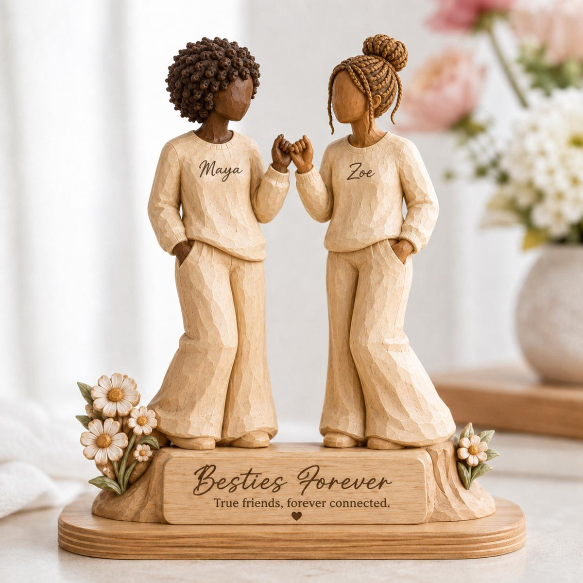 Personalized Best Friends Wooden Block, Besties Forever Pinky Promise Keepsake, Soul Sister Birthday Gift, Bestie BFF Gift, Friendship Decor a587f381-8f67-45cb-82b0-0e383a4f1195-7.jpg