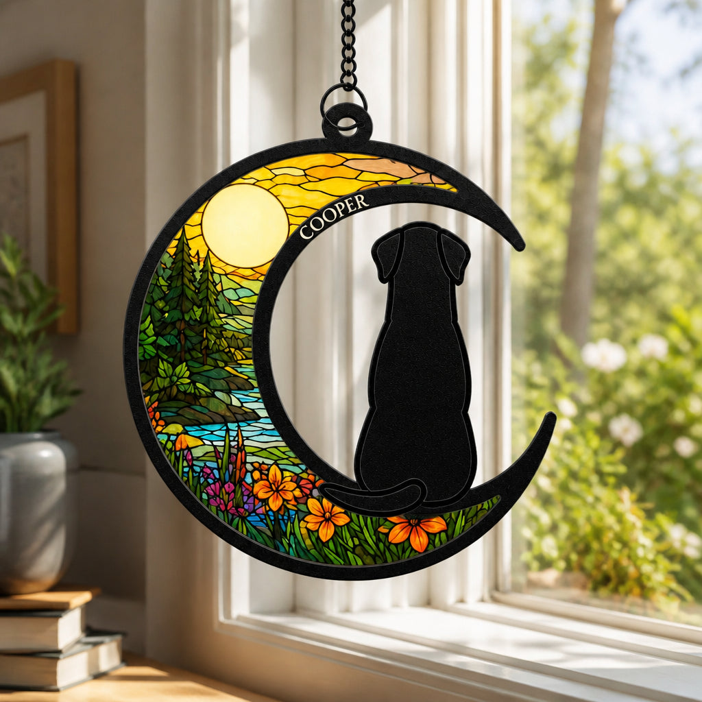 Stained-Glass Dog Suncatcher – Personalized Pet Name - Personalized Suncatcher Stained Glass a5ac0169-2425-416c-9427-10a17fc607bc.jpg