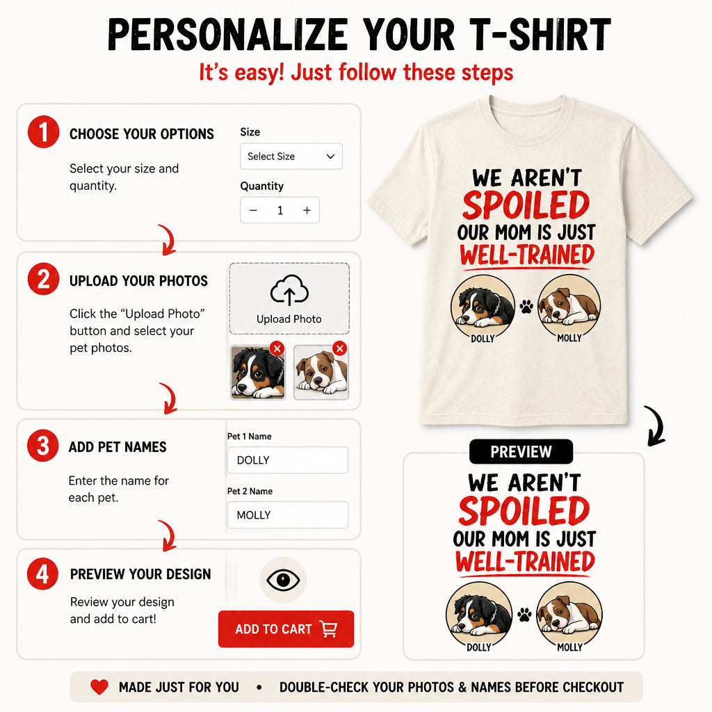 Dog Mom Well-Trained Custom Pet Cartoon Photo T‑Shirt - Personalized T-shirt a5b589ed-2967-4c68-963a-1eae0694c981.jpg