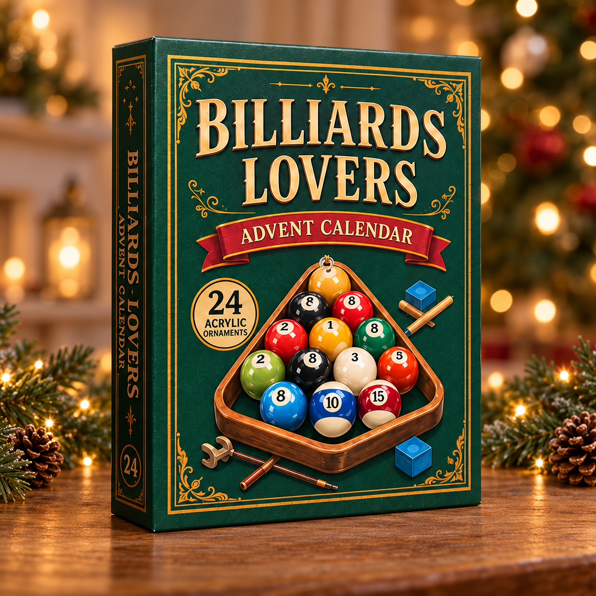 Billiards Rack Advent Calendar 2026 - 24-Day Festive Countdown, Acrylic Charms Blind Box - Gift For Billiards Lovers a5b629c9-1a34-4f04-9c06-29c4d1344a95-billiards-box.png