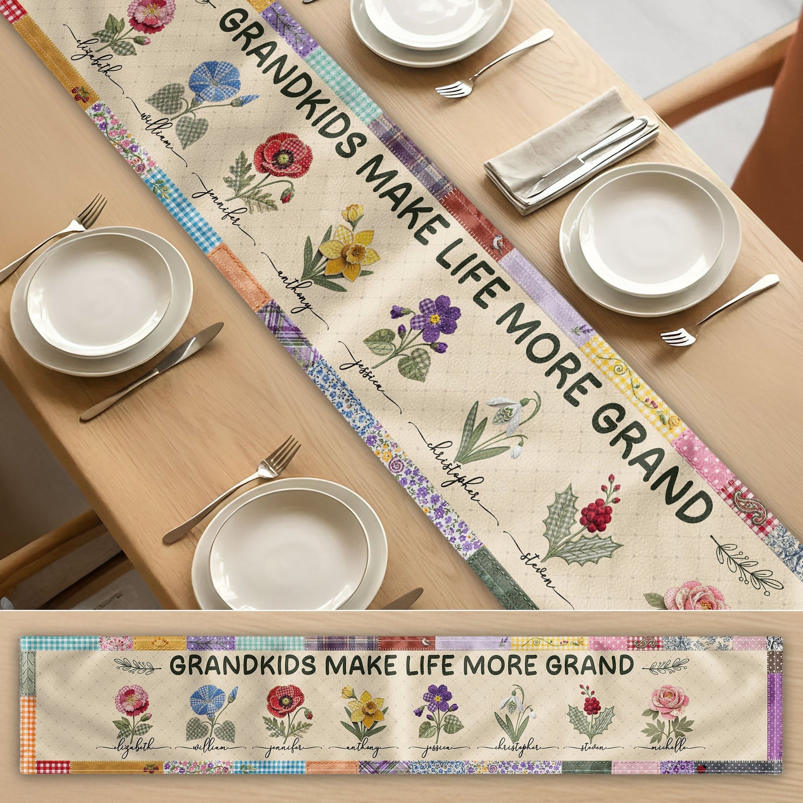 Grandkids Make Life More Grand - Personalized Table Runner a5cece22-1407-4085-beb6-c4ea0e0b3bb7-d4.jpg