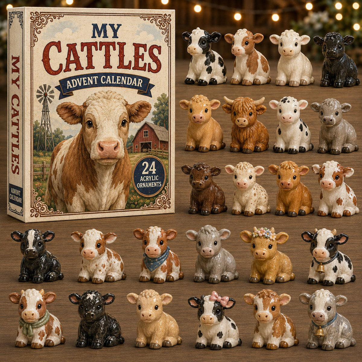 Happy Cow Advent Calendar 2026 - 24-Day Festive Countdown, Acrylic Charms Blind Box - Gift For Farmer a5d245be-0306-4f1f-b886-7f385c1e84ba-cattle.jpg
