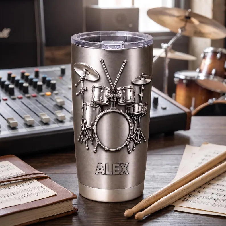 Drums Are My Therapy - Personalized Drum Tumbler, Custom Name Drum Tumbler, Birthday Anniversary Present for Him, Drum Player Gift a5e0ce4e-c7c1-43c6-b10c-80214c1b177c-fghrt-1-.webp