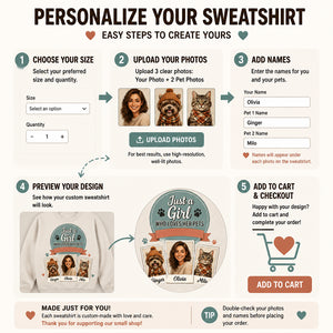 Just A Girl Who Loves Her Pets — Custom Portrait Sweatshirt - Personalized Sweatshirt a5e568e9-d10b-4309-a355-3f67340b17c8.jpg