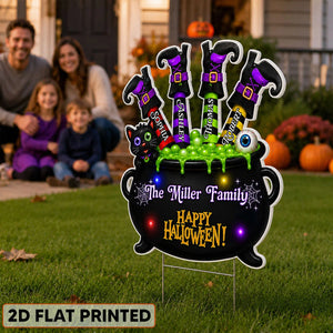 Personalized Halloween Yard Sign, Custom Family Name Witch Cauldron Outdoor Decor, Witch Legs Garden Stake, Halloween Lawn Decoration Gift a6032ee8-bee4-4465-a57e-31822e1fe0dd-__web2.webp