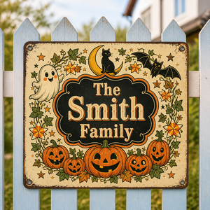 Vintage Halloween Family Name Wreath Sign - Personalized Metal Sign a60f4671-6131-4db3-af34-c4aaceefd2d7.png