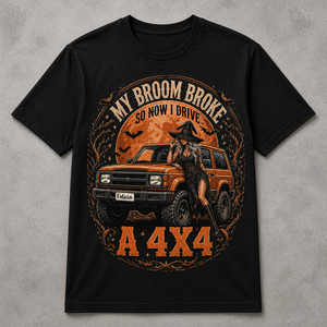 Witchy 4x4 — Broom Broke Personalized Tee - Personalized T-shirt a61b1d54-b0d7-4654-86aa-a9354c7781ad.png