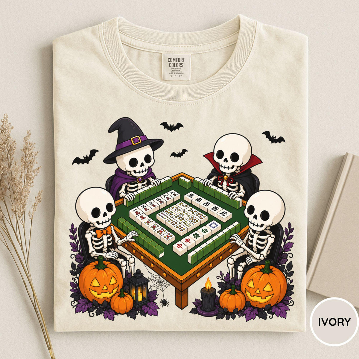 Comfort Colors Halloween Mahjong Shirt, Halloween Skeleton Mahjong Tee, Mahjong Lover Shirt, Mahjong Lover Gift, Funny Mahjong Lover Shirt a62b5d2c-7078-4418-9d6b-273d24b2217f-3.jpg