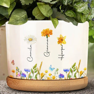 Friendship Walked Into Your Life, Personalized Ceramic Plant Pot, Gift For Besties and Flower Lovers a62bda16-d6d2-407c-bfbb-452bb3e3491d-4.jpg