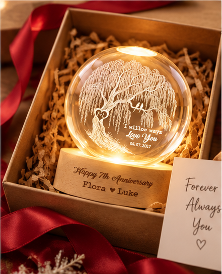 Personalized Willow Tree Crystal Ball LED Night Light, 9th Wedding Anniversary Gift, Willow Tree Gift, 9th Anniversary Willow Tree Gifts a63a7107-39df-49b9-969c-fa728d6289ac-set_3_image_4.png