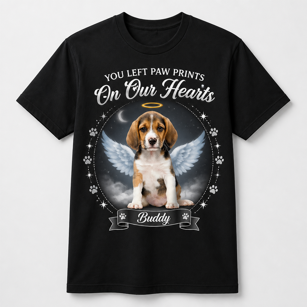 Pet Memorial Photo Tee – You Left Paw Prints On Our Hearts - Personalized T-shirt a63b2e4f-74a2-41f4-a250-9b004f26cd5c.png