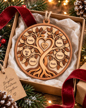 Personalized Family Heart Tree Ornament 2026: Custom Family Member Names Wooden Ornament, Christmas Tree Keepsake, Family Xmas Gift a63bf44e-b735-4589-a094-97558153f309-ghhghggh-4-.webp