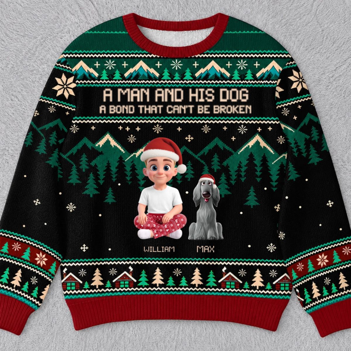 Custom Ugly Sweatshirt - Personalized Christmas Birthday Gifts For Dog Cat Lovers, Dog Dad And Mom, Cat Owners - Forever My Favorite Buddy a63ecca9-5444-4523-9a82-bb14b5ff4fae-download.png