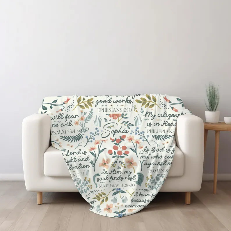 Personalized Christian Gift Blanket, Bible Blanket Family Gift, Custom Child Name Inspiration Blanket, Custom Sherpa Blanket a63ecce8-fbe5-4251-9a00-3a2416a6b6ca-FG-16-.webp
