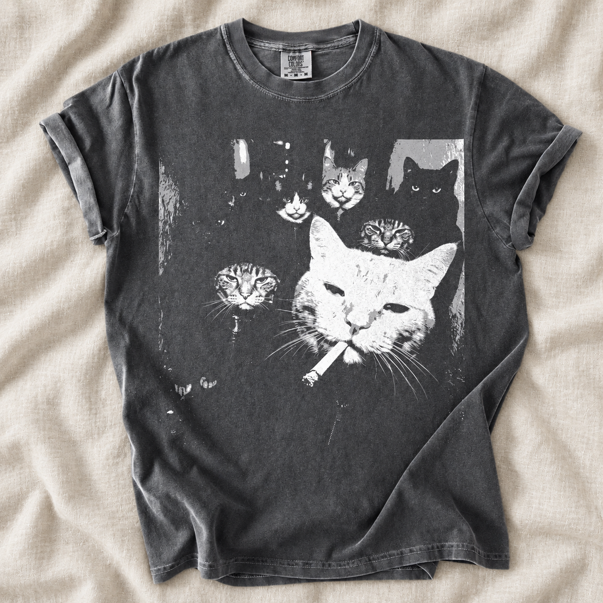 Funny Gangster Cat Graphic Tee, Vintage Meme Cat Shirt, Edgy Cat Lover Gift, Funny Cat Mom & Cat Dad T-Shirt a647ef30-b5c7-4084-9342-73b60654afbb-h2.png