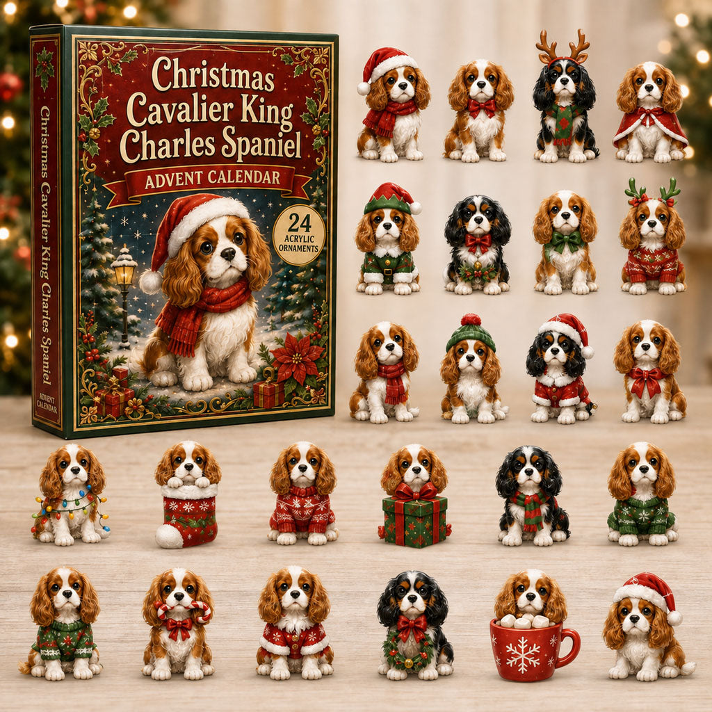 Christmas Cavalier King Charles Spaniel Advent Calendar 2026 - 24-Day Festive Countdown, Acrylic Charms Blind Box - Gift For Dog Lovers a6756edf-75c7-4c60-af44-f5af1a6b1137-cavalier-king.jpg