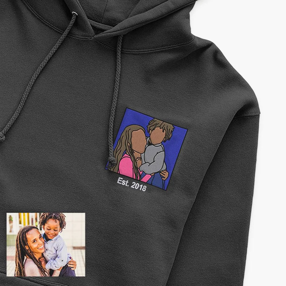 Personalized embroidered custom your own photo shirt - Handmade shirt