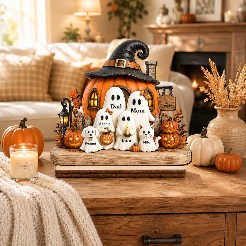 Personalized Halloween Wooden Plaque, Custom Ghost Family Sign, 2 Layered Wooden Decor, Pumpkin House Halloween Family Gift a682a0ef-719d-4a80-85c9-95041b33b543-dfgtf-2-.jpg