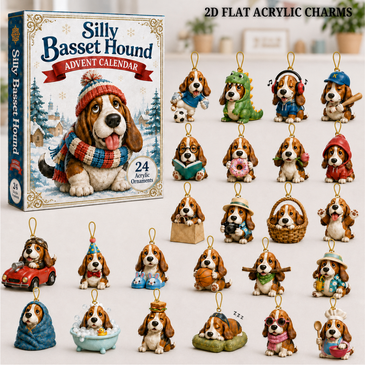 Silly Basset Hound Advent Calendar 2026 - 24-Day Festive Countdown, Acrylic Charms Blind Box - Gift For Basset Hound Lovers a68d5182-68a7-473b-bde0-620a16bbd342-banner-5.png
