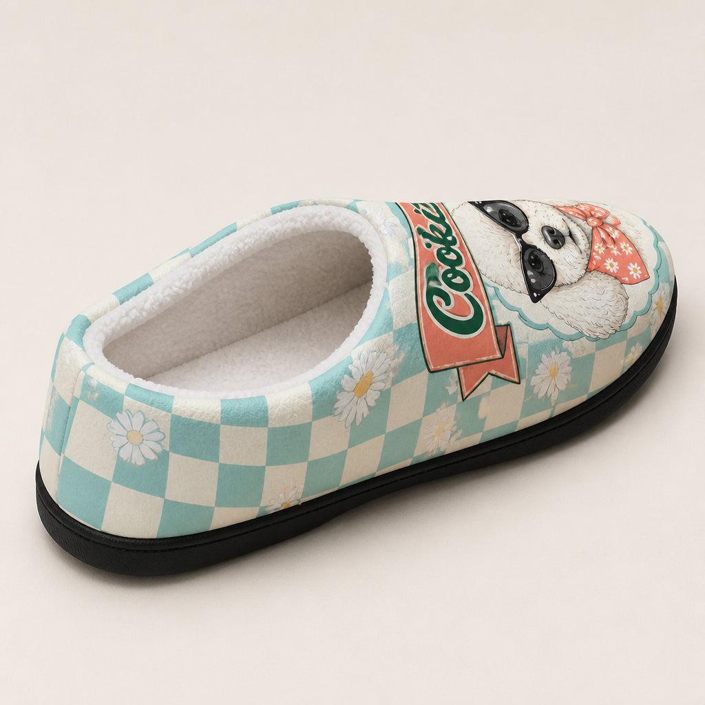 Custom Pet Name Sunglasses Dog Fleece Slippers - Personalized Fleece Slipper a6a37eda-959b-4d07-9c18-1a49c462d4ca.jpg
