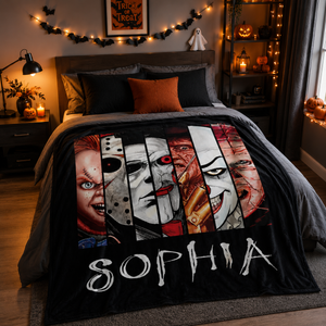 Custom Horror Blanket, Personalized Halloween Name Blanket, Movie Scary Characters Throw, Birthday, Christmas, Thanksgiving Gift for Son Dad a6af048f-6765-4239-afd6-4f28c2c5c434-533700aa-984b-43d3-91f2-2213d8530fb3.png