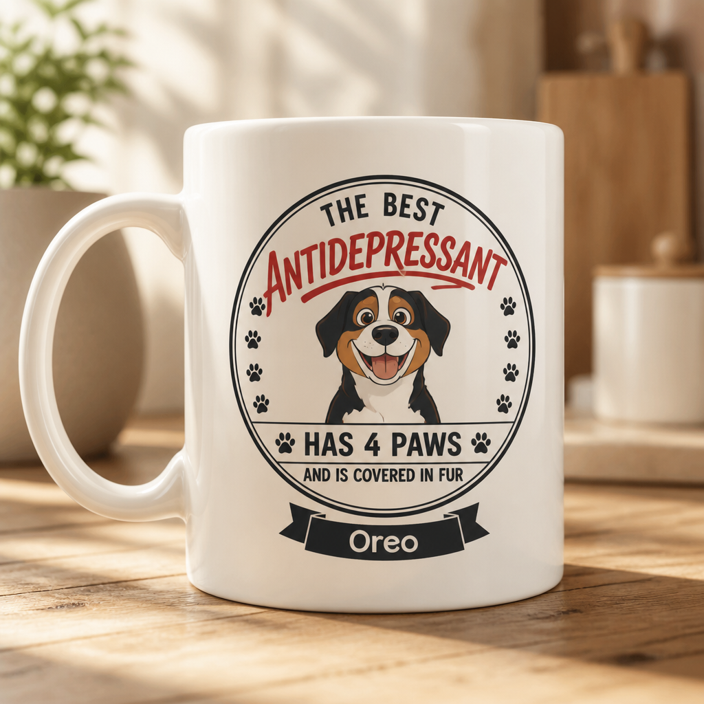 Best Antidepressant Has 4 Paws – Personalized Dog Name Mug - Personalized Mug a6b7eda8-8383-4aaa-a6c3-0465ad4c35ef.png
