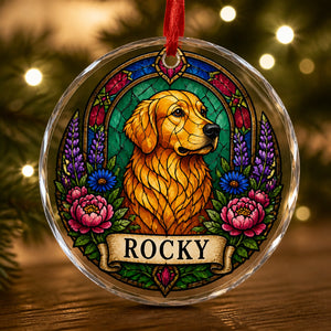 Stained-Glass Dog Floral Name Ornament – Transparent Acrylic - Personalized Transparent Acrylic Ornament a6b95e15-9943-4e1c-97c6-7ac77e75d2b3.jpg