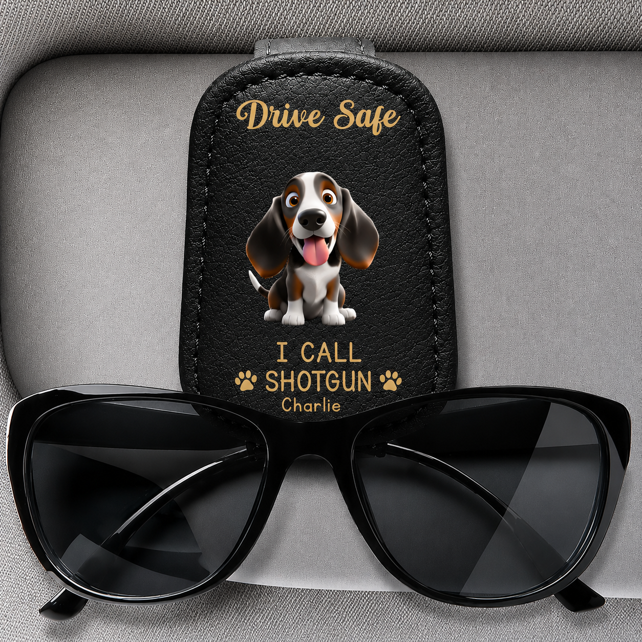 Funny Dog Custom Photo Drive Safe Daddy Sunglasses Holder: Personalized Sunglasses Holder For Dog Dad With Dog, Fathers Day, Gift For Dad, Grandpa