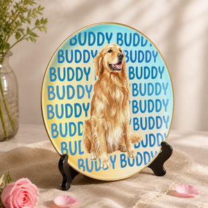 Custom Pet Portrait Ceramic Plate – Watercolor Pet + Name Arch - Personalized Personalized Ceramic Plate a6d0fdad-39ff-4b58-b783-43a171c35d8d.jpg