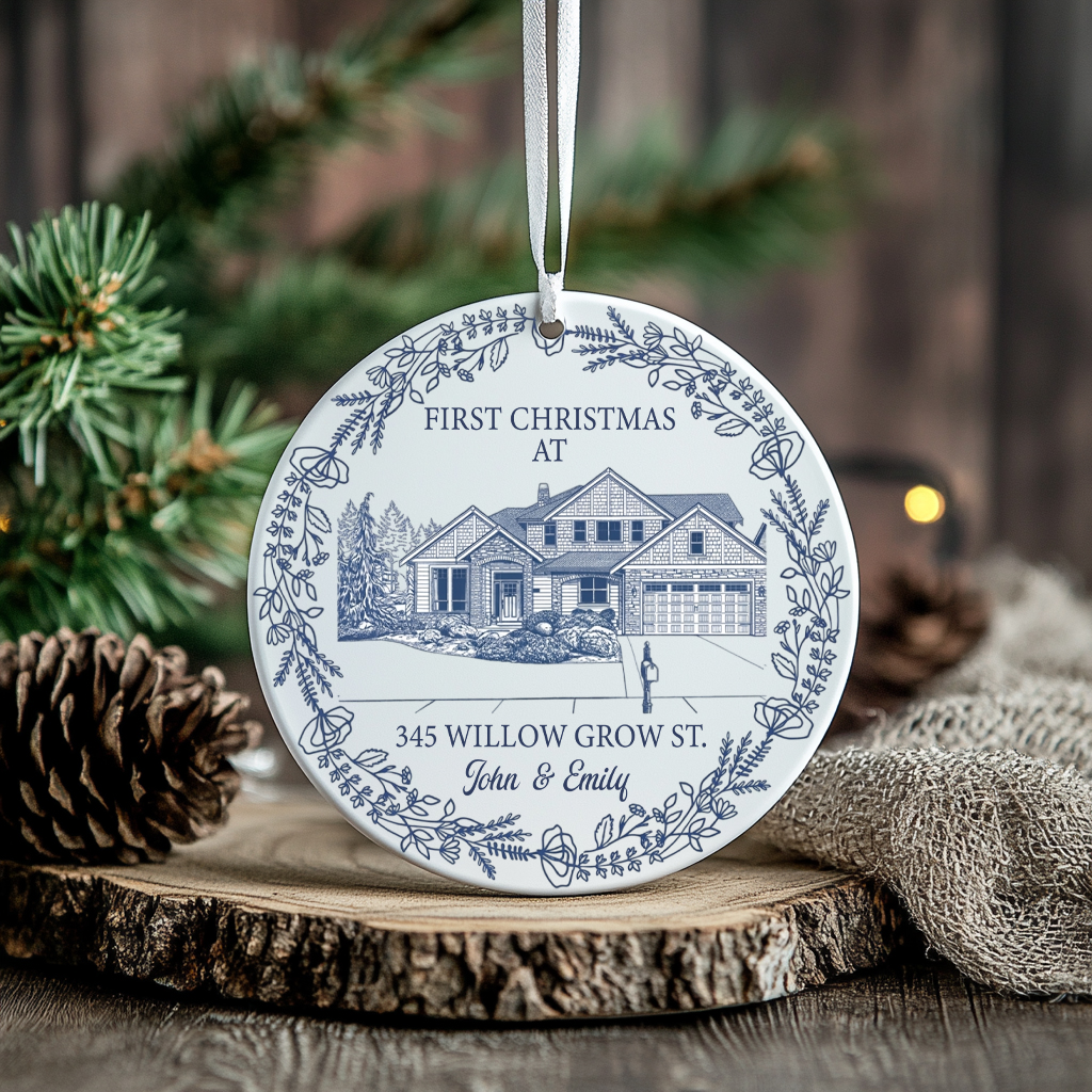 First Christmas At Our New House Custom Photo Sketch Line Art - Personalized Ornament a6e00cfe-5f3b-4ef6-be22-0cbd36b28448-or.png