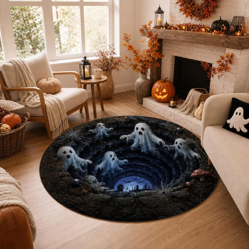 Ghost Vortex 3D Round Rug, Spooky Ghost Optical Illusion Hole Floor Mat, Gothic Halloween Non Slip Area Rug for Haunted Home Party Decor a6f4a77b-6f87-491b-b2f0-725f18adb9f5-sfgfg-1-.jpg