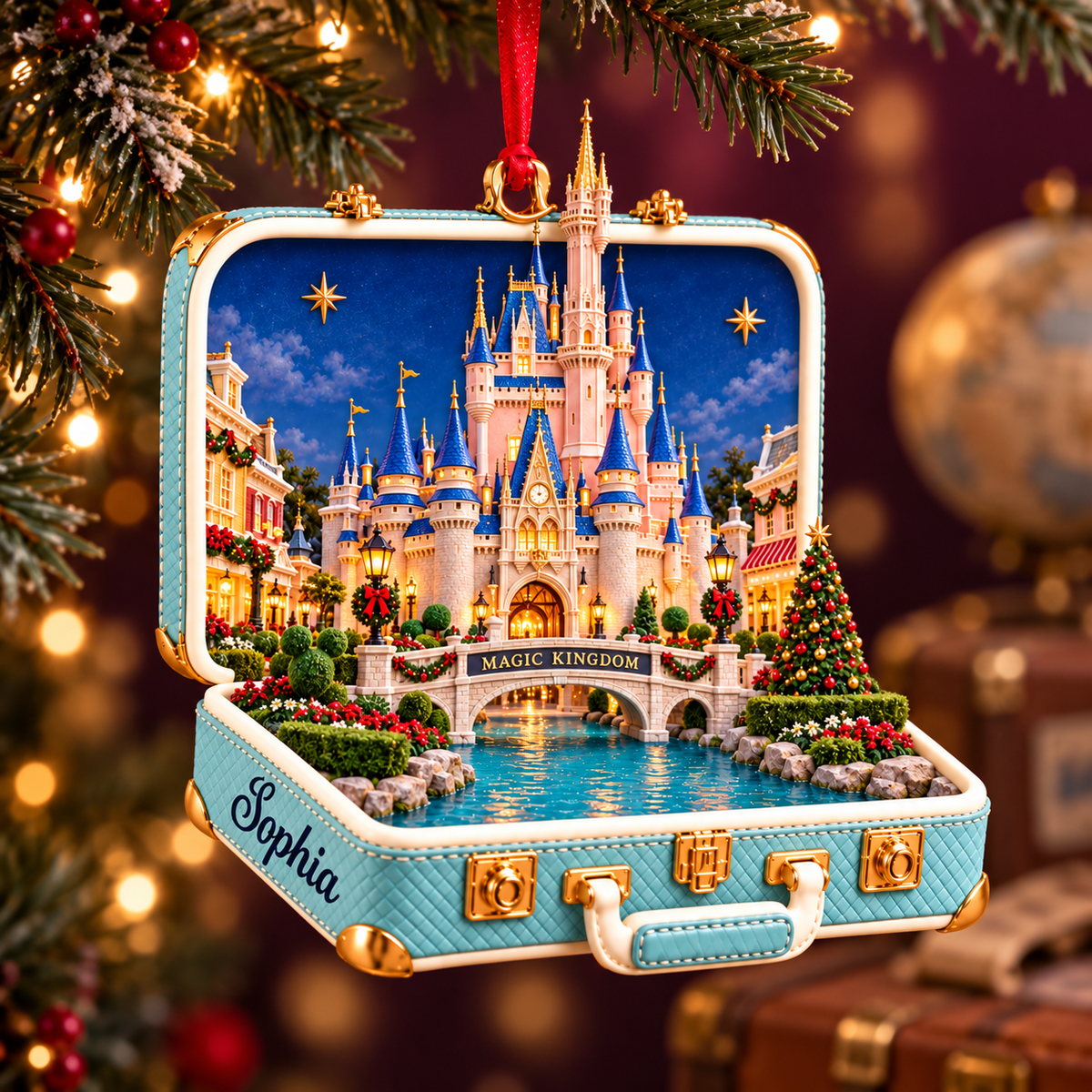 Personalized Magic Kingdom Castle 3D Suitcase Christmas Ornament – Disney World Vacation Keepsake & Gift for Disney Fans a70aed0e-75b3-44a8-9cad-325c821e0900-Magic-Kingdom-suitcase-Christmas-ornament-1.png
