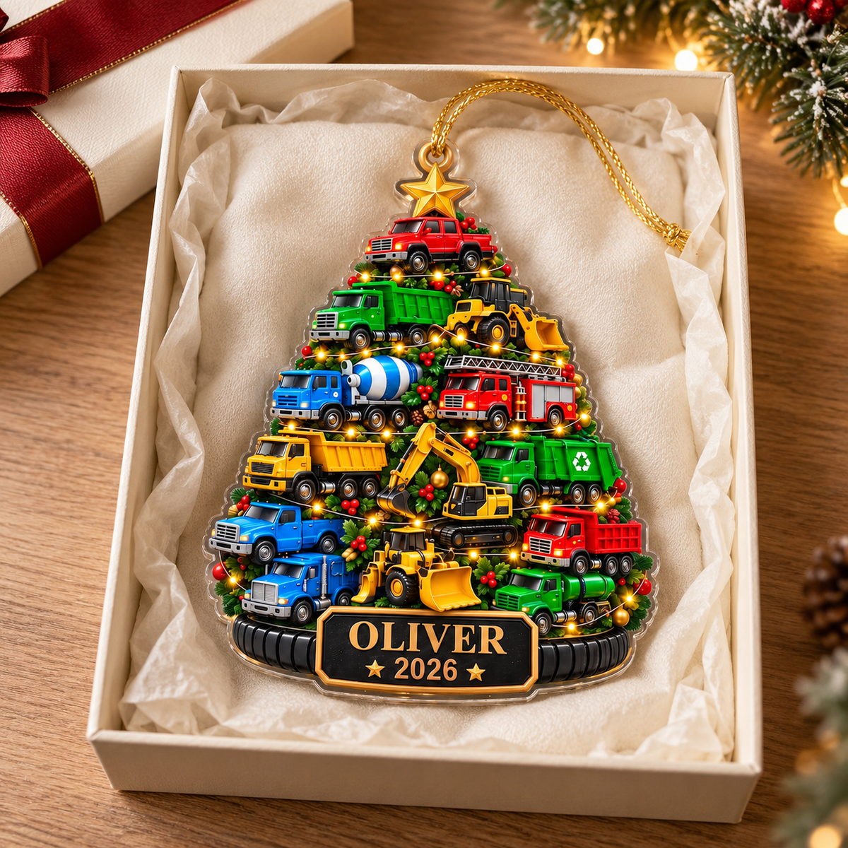 Christmas Truck Parade - Custom 2D Flat Vehicle Christmas Tree Ornament 2026, Acrylic Holiday Decoration for Boys and Kids, Car Lover Gift a72c0b7b-3086-4d65-8408-f22f7f1471d8-84d4815b-547b-423f-bf87-fb5d1acfd72f.png