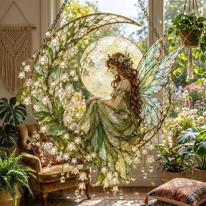 Enchanted Fairy Moon Suncatcher, Faux Stained Glass Lily Of The Valley Window Hanging, Magical Woodland Decor Gift a730c6fe-e304-4ed9-8bae-6dcbccc0eecc-dfvg-2-.jpg