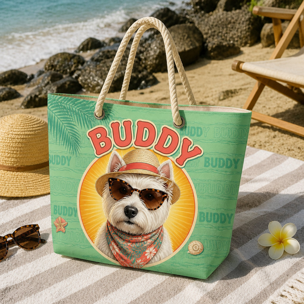 Custom Pet Portrait Beach Tote – Retro Sunglasses + Name Pattern - Personalized AOP Tote a74a1532-5dad-43c2-81f7-4f76d9d00ae4.jpg