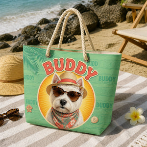 Custom Pet Portrait Beach Tote – Retro Sunglasses + Name Pattern - Personalized AOP Tote a74a1532-5dad-43c2-81f7-4f76d9d00ae4.jpg