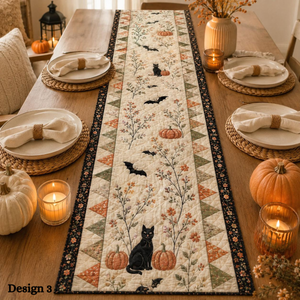 Halloween Quilted Table Runner, Fall Table Runner, Pumpkin Cat Ghost Bat Table Decor, Spooky Autumn Dining Table Runner Halloween Home Decor a750fab0-80a0-4dbb-9b94-d742a451c17a-banner-3.png