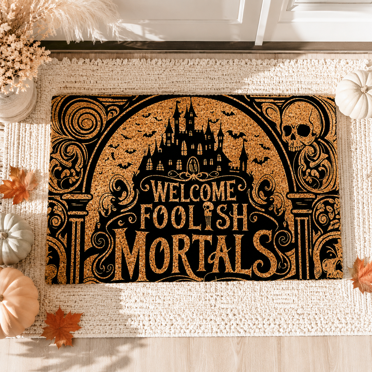 Welcome Foolish Mortals Doormat, Spooky Season, Halloween Mat, Halloween Decor, Welcome Doormat, Spooky Mat, Immortal Gifts, Front Door Mat a7569a2a-1ded-4470-bc44-1ee088f27025-7babdae2-2ad1-4c84-a963-7c1dee01da64.png