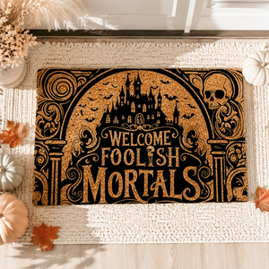 Welcome Foolish Mortals Doormat, Spooky Season, Halloween Mat, Halloween Decor, Welcome Doormat, Spooky Mat, Immortal Gifts, Front Door Mat a7569a2a-1ded-4470-bc44-1ee088f27025-7babdae2-2ad1-4c84-a963-7c1dee01da64.png
