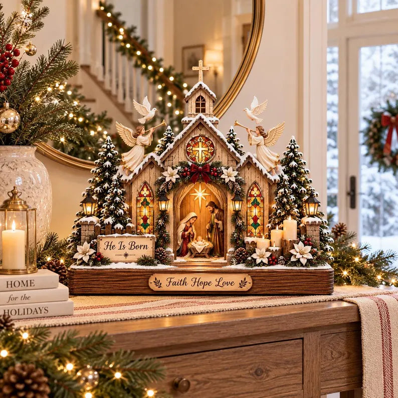 Christmas Nativity Church Wooden Block, Holy Family Manger Scene, Christian Religious Decor, Faith Hope Love Christmas Table Decor a765b6c5-0537-436b-b400-8da0f50855f8-ghhhhhhhhhhhhhh-2-.webp