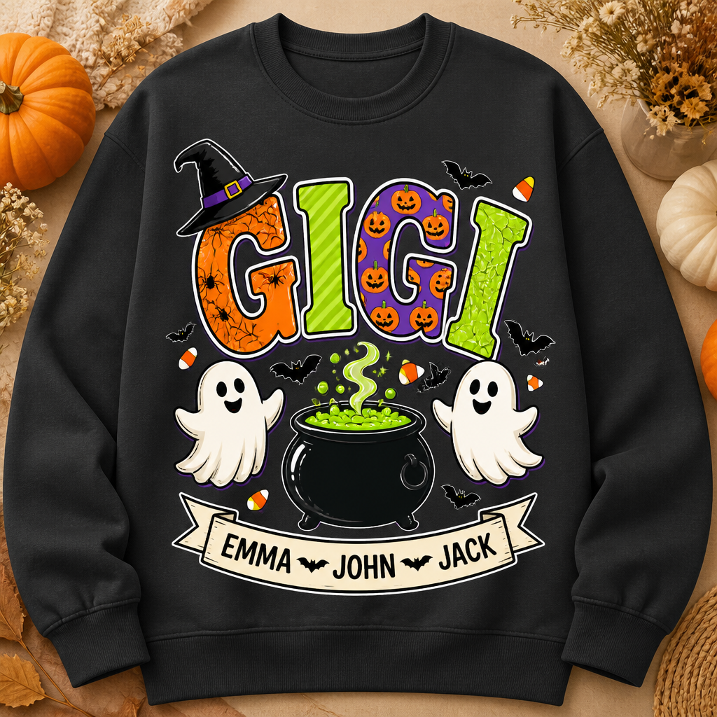 Halloween Gigi Grandma Sweatshirt with Grandkids Names - Personalized Sweatshirt a76ef27c-cb61-4ed6-8460-63363582b632.png