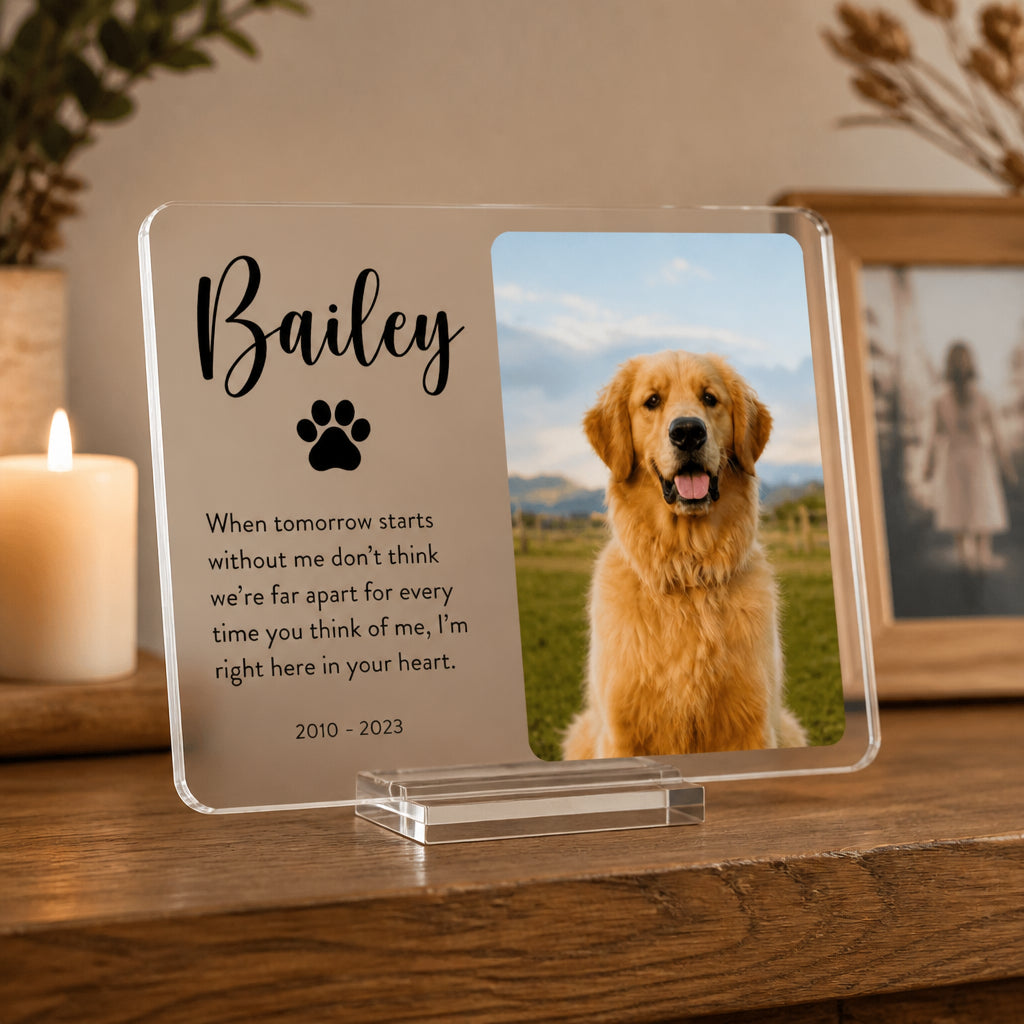 Pet Memorial Acrylic Plaque – Photo, Name & Years - Personalized Acrylic Plaque a77584cf-4dae-4842-9043-aca2b273085b.jpg