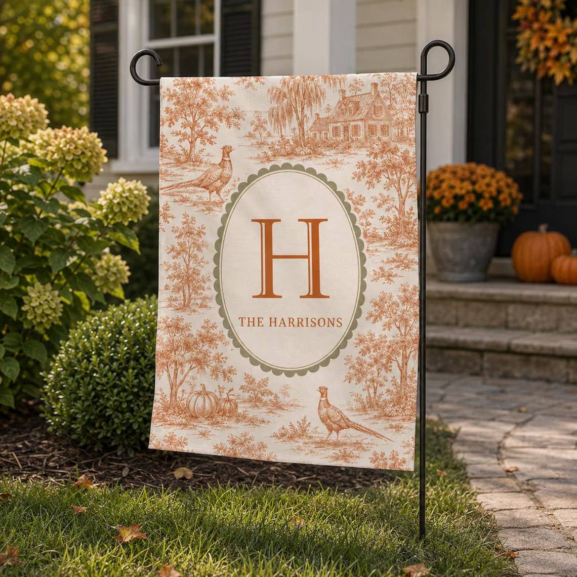 Personalized Fall Garden Flag, Custom Family Name Monogram, Autumn Toile Porch Decor a79d2c6f-ac69-437e-a8e3-172aed5f7e4a-bvbbv-1-.jpg
