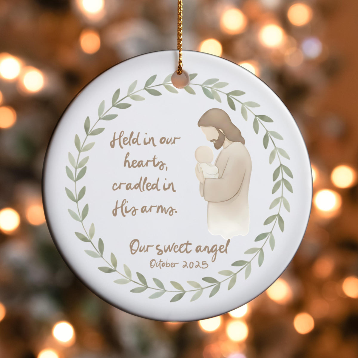 Personalized Miscarriage Gift Ornament Custom Angel Baby Loss Keepsake Infant Memorial Parents Stillborn Remembrance Ideas Jesus Baby Mom a79ff7b4-a078-4a5f-8d17-3e02d05fbe48-3.jpg