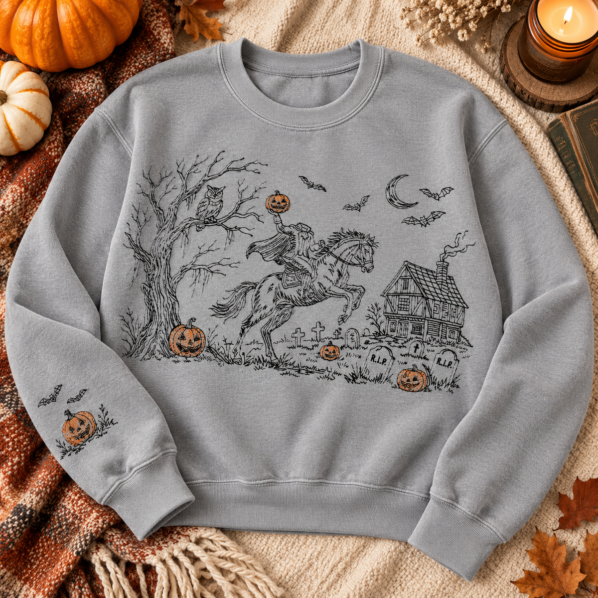 Headless Horseman Embroidered Sweatshirt, Gothic Halloween Crewneck, Sleepy Hollow New York Line Art, Vintage Spooky Season Pullover a7a60f04-7509-4feb-b45a-321937500d6d-cb81feec-9aaf-4d02-8a0c-1568841fda66.png