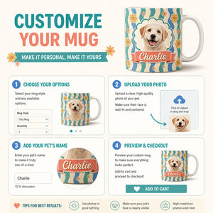 Retro Pet Photo + Name Pattern Mug - Personalized Edge-to-Edge Mug a7b4c693-e34a-4498-9dae-e13e072f177c.jpg